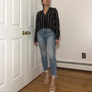 &otherstories Stripe Button Down Shirt in SIZE 4